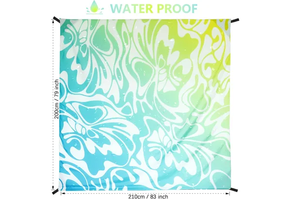 HIHOHO Sandproof Beach Mat 79×83 · Aztec, photo 2