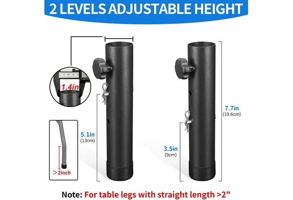 VinBee Folding Table Leg Risers · 4-Pack, photo 2