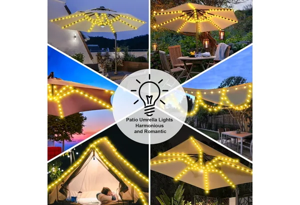 Solar Umbrella Lights · 8 Strands 112 LED, photo 4