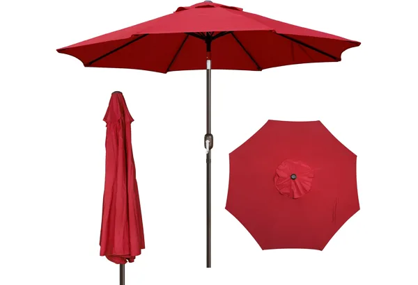 Blissun 9' Market Umbrella · Red