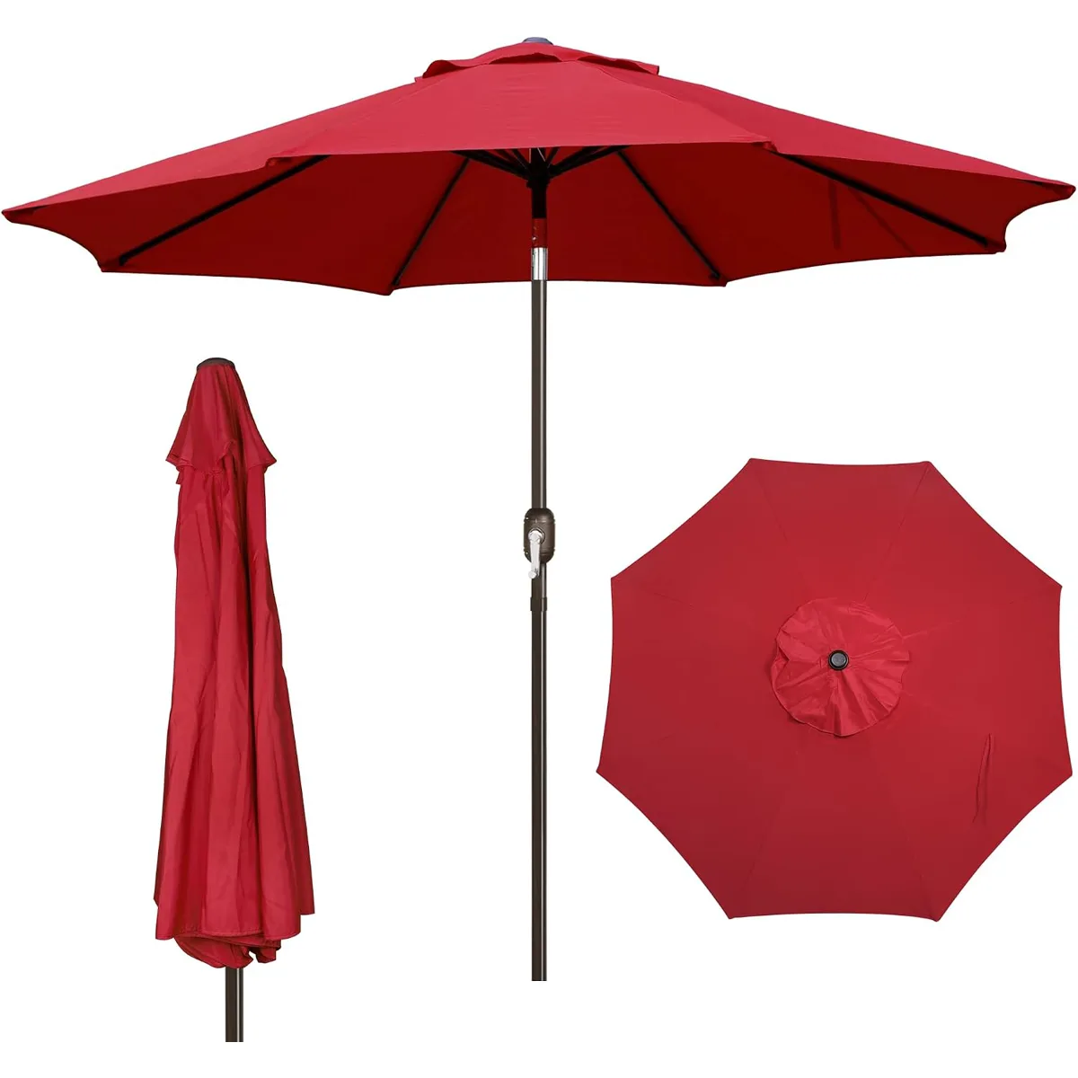 Blissun 9' Market Umbrella · Red