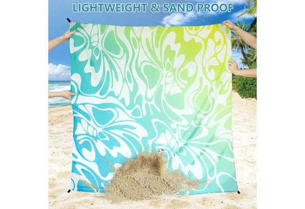 HIHOHO Sandproof Beach Mat 79×83 · Aztec, photo 3
