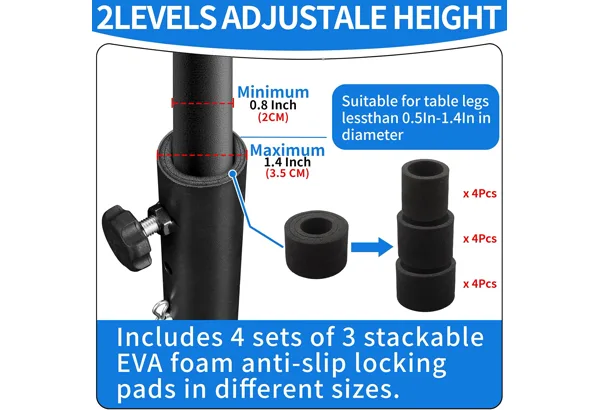 VinBee Folding Table Leg Risers · 4-Pack, photo 3