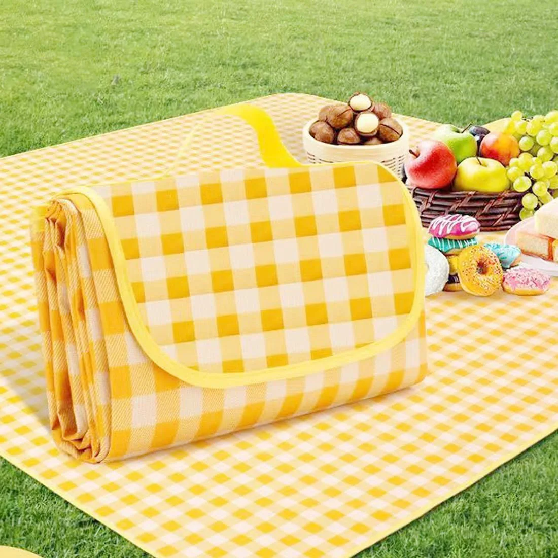 Coldcool Picnic Blanket XL · Yellow Gingham