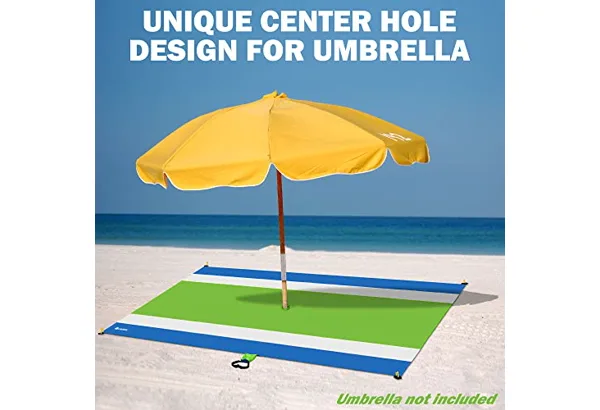 Laybax Blanket + Umbrella Hole 7×5 · Green, photo 6