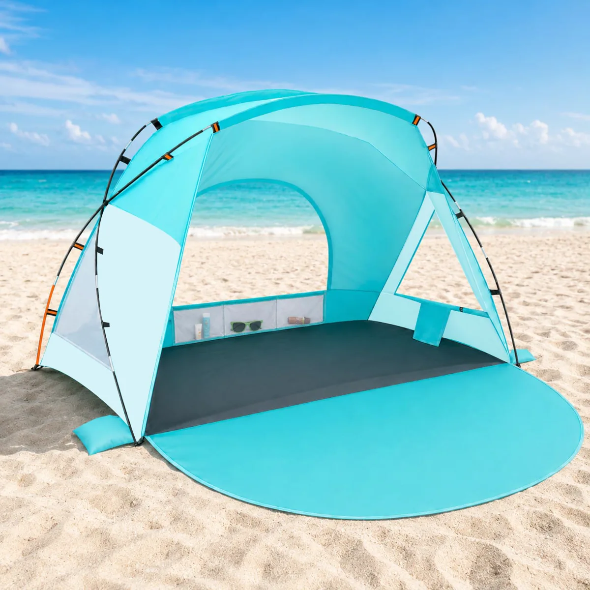 Etto Beach Sun Shelter · 3-Person · Turquoise