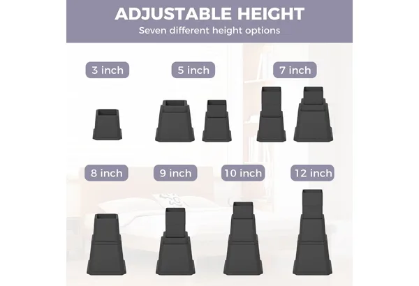 Napnapday Adjustable Risers 12" · 4-Pack, photo 4