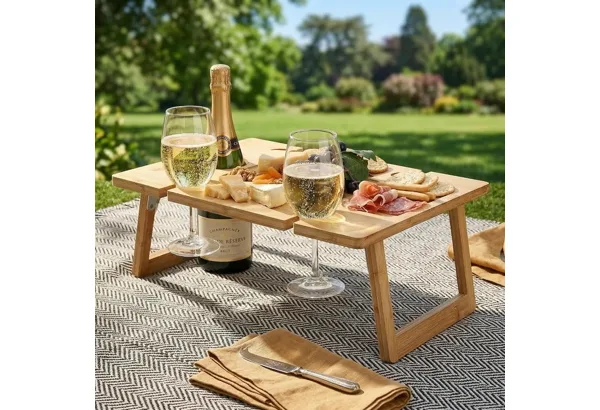 Peohud Bamboo Wine Picnic Table, photo 2