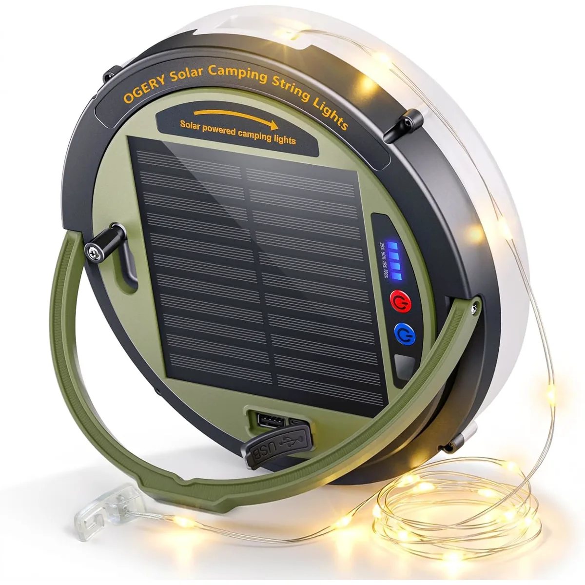 OGERY Solar Camping String Lights 49 ft
